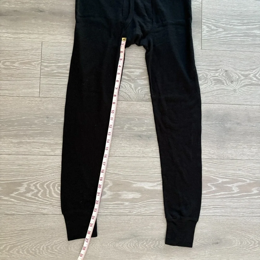 Mountain Ridge Mens Black Soft Cozy Winter Warm Thermal Base Layer Pants Size L